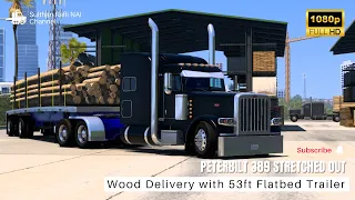 600HP🔥Cat C15 Acert Straight Pipe | Rollin 389 | MAC Flatbed Trailer | American Truck Simulator