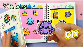 Toca Boca DIY Stickers 5 ways to make handmade sticker book at home / Easy / Paper Crafts