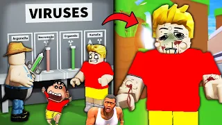 SHINCHAN Testing Virus GOES WRONG in ROBLOX BO-RIO EXPERIMENT with CHOP x GTA 5 ZOMBIE VIRUS