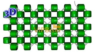 Монастырское плетение бисером одной иглой (крестиком)/Right angle weave. 3D урок