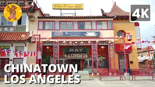 4K Los Angeles Chinatown Walking Tour | 🔊 Binaural Sound