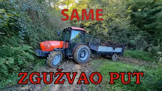 Same Argon 80 & Zetor 6245 - Izvlačenje stanjaka uzbrdo po blatu | Zetor 6245