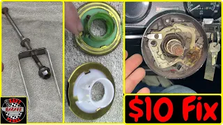 Turn Signal Cancel Cam FIX! Steering Wheel Lock Plate Removal with DIY Tool. GM vehicles 75 firebird