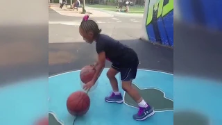 Eight-year-old girl with crazy dribbling skills