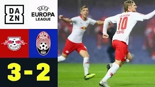 Emil Forsberg rettet Leipzig mit Last-Minute-Elfer: RB Leipzig - Luhansk 3:2 | DAZN HL | EL-Quali