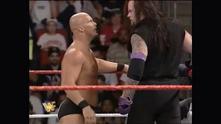 Stone Cold Steve Austin V The Undertaker With Some Bad Unsportsmanship Refereeing WWE Raw 7-29-1996