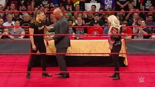 Ronda Rousey ataca a Alexa Bliss y es suspendida - WWE Raw 18/06/2018 (En Español)