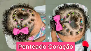 Penteado Infantil Coração 💖 Children's Hairstyle Heart 💖 Corazón de peinado infantil 💖