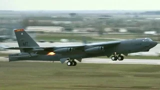 B-52H Put On A Smoke Show During Minimum Interval Takeoff