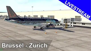 Brüssel - Zürich (EBBR-LSZH) | Airbus a320 | XPlane 11 Live