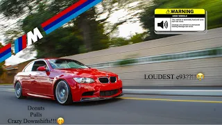 BRUTAL!!! Straight Piped E93 M3🥵||*Insane downshifts* + *Insanely loud*