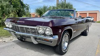 1965 Chevrolet Impala SS Convertible for sale 47000.00$ www.classiccarsinflorida.com 561-359-7998