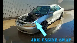 Installing (Kind of) My Dream Engine Swap in My CG6 Honda Accord