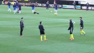 SKILLS: Battocchio, Forestieri, Iriney and Hall pre-match keep-ups