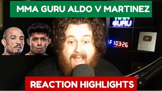 THE MMA GURU UFC 301 Jose Aldo vs Jonathan Matinez Fight Reaction Highlights