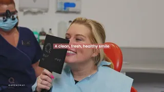 A clean, fresh, healthy smile with removal of dental biofilm