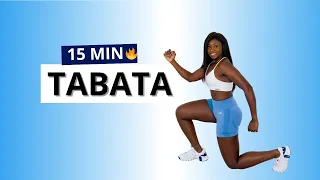 15 MIN TABATA HIIT WORKOUT  / No Equipment, No Repeat,  at Home