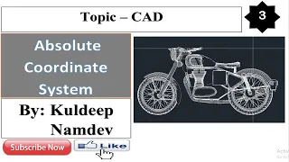 3. Absolute coordinate system in AutoCAD