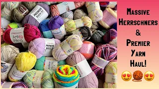 Herrschners Yarn Haul - Unboxing Sale Yarn - Premier Yarn
