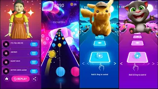 Squid game  Black pink  Pikachu  Talking Tom  Dancing road Vs Tiles hop -Pikachu Vietnames