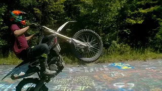 centralia pa pt2 graffiti highway 7 29 2018 atv klx 110 wheelie