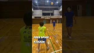 volleyball spike boy hight 163cm attack monster player#youtube #viral #volleyball #shorts#163cm
