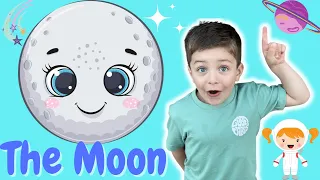 Learn Fun Facts about the MOON for Kids 🌝🌔Space for Kids 🪐 Educational Videos for Children 🔭☄️