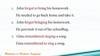 [Learn English] Three-minute Grammar: remember, forget, stop