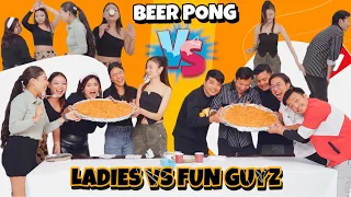 BLIND DATE GIRLS VS FUN GUYZ !!! BEER PONG !!! RAMEN CHALLENGE !!!