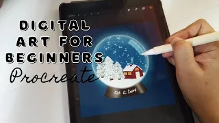 Draw this Christmas Snow Globe in Procreate | Paper Hearteu