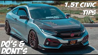 DOs & DONTs for 1.5t Civics | 10th & 11th Gen Civic