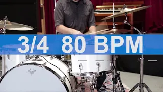 🔴 80 BPM 3/4 Alternative Drums Metronome