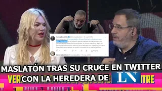 Maslatón con Esmeralda Mitre tras su duro cruce en Twitter | Duro de Domar