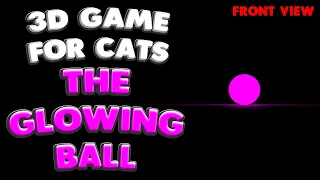 3D game for cats | THE GLOWING BALL (front view) | 4K, 60 fps, stereo sound