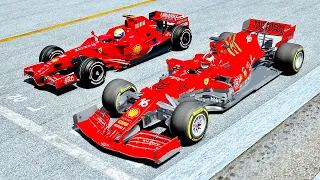 Ferrari F1 2021 vs Ferrari f1 2007 at Spa GP