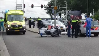 P1/A1- Motoragent onderuit tijdens een achtervolging in Ridderkerk!