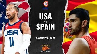 TEAM USA VS SPAIN | GAME HIGHLIGHTS | FIBA WORLD CUP 2023 TUNE UP GAME | AUGUST 13, 2023