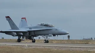 Lucky to catch four F/A-18 Hornets on the move at Brown Field Municipal Airport!