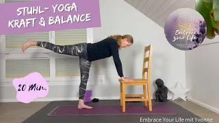 Stuhl Yoga - 30. Min. Ganzkörperpraxis / Kraft & Balance