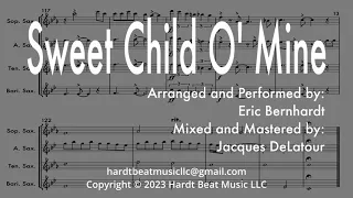 Sweet Child O' Mine - Sax Quartet - Score Video