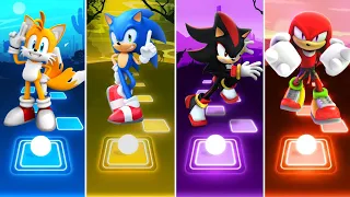 Tails 🆚 Sonic 🆚 Shadow 🆚 Knuckles || Tiles Hop Gameplay 🎯🎶