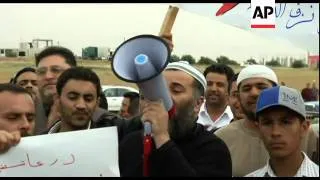 Closed border between Jordan and Syria, protest