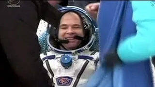 International Space Station crew land safely in Kazakhstan