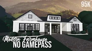 BLOXBURG: NO GAMEPASS Modern Farmhouse  | 95k  | Speedbuild