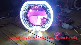 Rakit relay biled dan saklar pass beam honda vario beat scoopy click dll