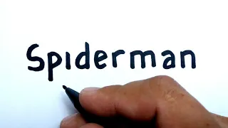 AMAZING, How to turn words SPIDERMAN into cartoon spiderman avengers marvel for kids