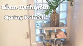 GLAM BATHROOM DECOR • SPRING REFRESH • SPRING BATHROOM REFRESH CHALLENGE BY SAVING WITH MRS VEE