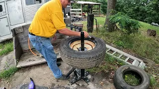 Harbor Freight Manual Tire Changer First Test #328