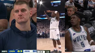 NIKOLA JOKIC LIVID & IN DISGUST AFTER ANTHONY EDWARDS TAUNTS ENTIRE NUGGETS LATER FROM BENCH!