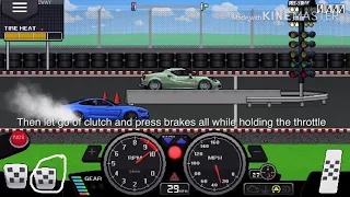 How to do a burnout in manual clutch pixel car racer